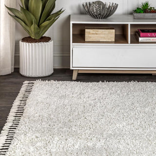 Santiago Mercer Shag Plush Tassel Area Rug