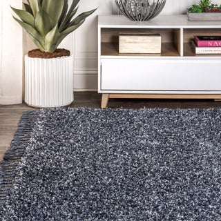 Santiago Mercer Shag Plush Tassel Area Rug