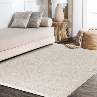 Santiago Mercer Shag Plush Tassel Area Rug