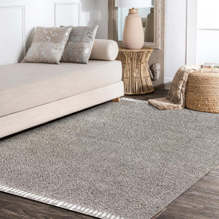 Santiago Mercer Shag Plush Tassel Area Rug