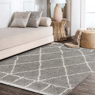 Denver Mercer Shag Plush Tassel Area Rug