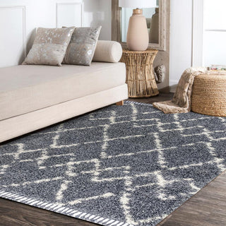 Eden Mercer Shag Plush Tassel Area Rug