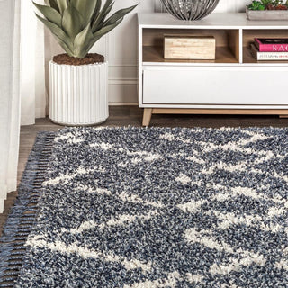 Eden Mercer Shag Plush Tassel Area Rug