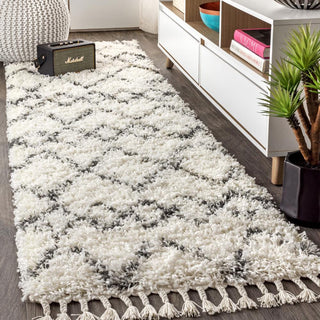 Eden Mercer Shag Plush Tassel Area Rug