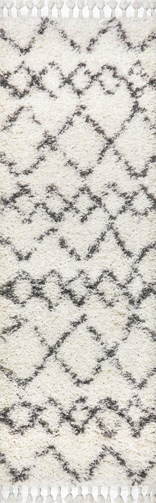 Eden Mercer Shag Plush Tassel Area Rug