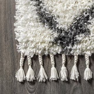 Eden Mercer Shag Plush Tassel Area Rug