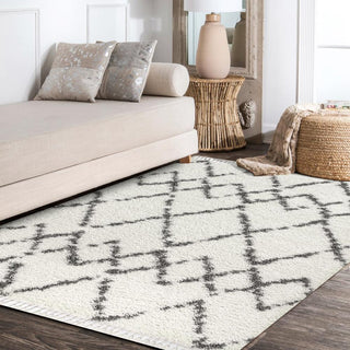 Eden Mercer Shag Plush Tassel Area Rug