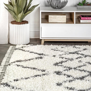 Eden Mercer Shag Plush Tassel Area Rug