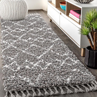 Eden Mercer Shag Plush Tassel Area Rug