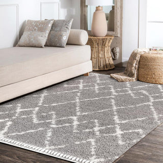 Eden Mercer Shag Plush Tassel Area Rug