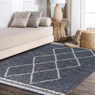 Leland Mercer Shag Plush Tassel Area Rug