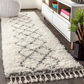 Leland Mercer Shag Plush Tassel Area Rug