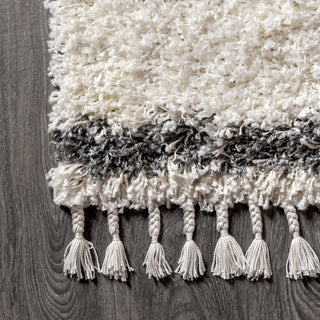 Leland Mercer Shag Plush Tassel Area Rug