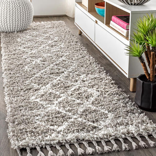 Leland Mercer Shag Plush Tassel Area Rug