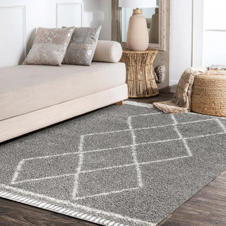 Leland Mercer Shag Plush Tassel Area Rug