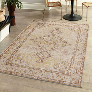 Pinta Lila Modern Tribal Medallion Area Rug