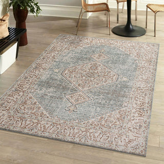 Pinta Lila Modern Tribal Medallion Area Rug