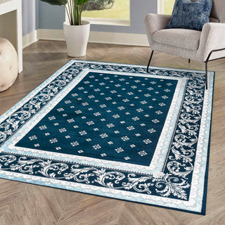 Luanza Acanthus French Border Area Rug