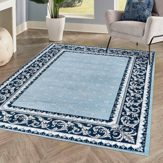 Luanza Acanthus French Border Area Rug