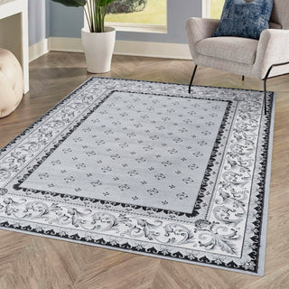 Luanza Acanthus French Border Area Rug