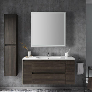 Enchanting Rectangular Frameless Anti-Fog Aluminum Front/Back-lit Tri-color LED Bathroom Vanity Mirror with Smart Touch Control