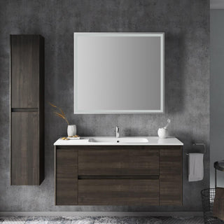 Enchanting Rectangular Frameless Anti-Fog Aluminum Front/Back-lit Tri-color LED Bathroom Vanity Mirror with Smart Touch Control