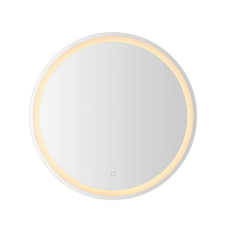 Smarmy 27" Round Frameless Anti-Fog Aluminum Front/Back-lit Tri-color LED Bathroom Vanity Mirror with Smart Touch Control