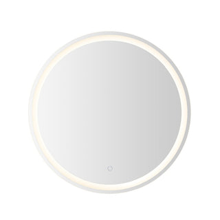 Smarmy 27" Round Frameless Anti-Fog Aluminum Front/Back-lit Tri-color LED Bathroom Vanity Mirror with Smart Touch Control