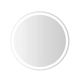 Smarmy 27" Round Frameless Anti-Fog Aluminum Front/Back-lit Tri-color LED Bathroom Vanity Mirror with Smart Touch Control