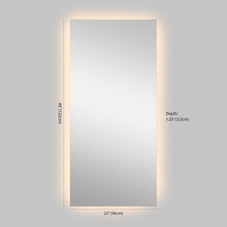 Joyous Rectangular Frameless Anti-Fog Aluminum Back-lit Tri-color LED Bathroom Vanity Mirror with Smart Touch Control