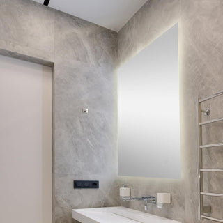 Joyous Rectangular Frameless Anti-Fog Aluminum Back-lit Tri-color LED Bathroom Vanity Mirror with Smart Touch Control