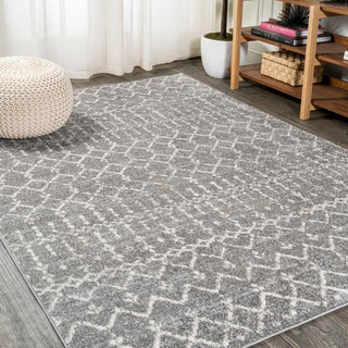 Kolkata Moroccan HYPE Boho Vintage Area Rug Gray/Ivory