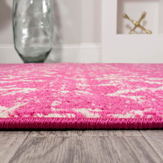 Kolkata Moroccan HYPE Boho Vintage Area Rug Fuchsia/Ivory