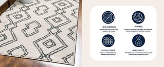 Porirua Deia Moroccan Style Diamond Area Rug