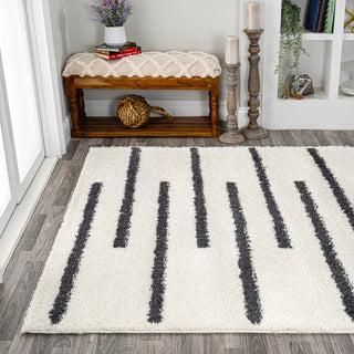 New Alaro Berber Stripe Shag Area Rug