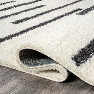 New Alaro Berber Stripe Shag Area Rug