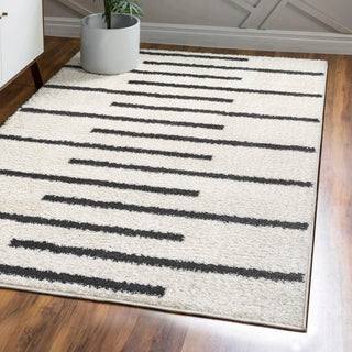 New Alaro Berber Stripe Shag Area Rug