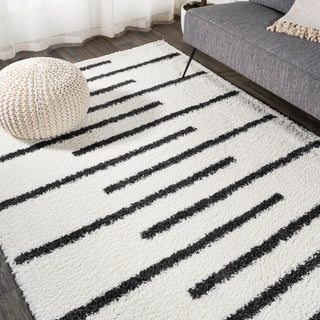 New Alaro Berber Stripe Shag Area Rug