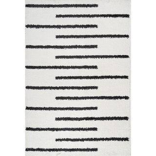 New Alaro Berber Stripe Shag Area Rug