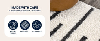 New Alaro Berber Stripe Shag Area Rug