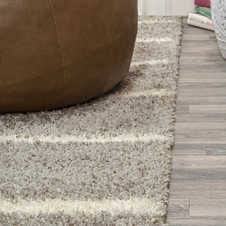 New Alaro Berber Stripe Shag Area Rug