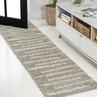 New Alaro Berber Stripe Shag Area Rug