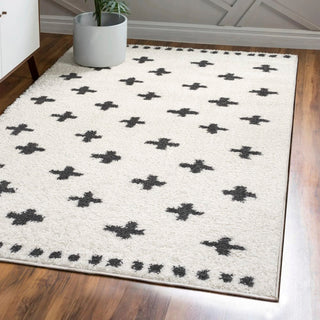 Rotorua Cristo Berber Geometric Shag Area Rug