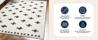 Rotorua Cristo Berber Geometric Shag Area Rug