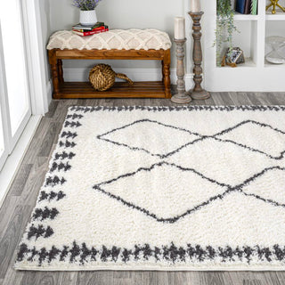 Whangarei Calvia Moroccan Diamond Shag Area Rug