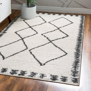 Whangarei Calvia Moroccan Diamond Shag Area Rug