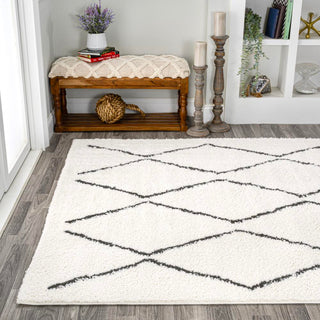 Hibiscus Catala Moroccan Diamond Shag Area Rug