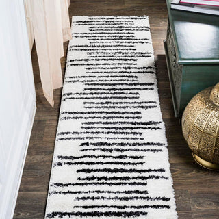 Nelson Petra Stripe Geometric Shag Area Rug