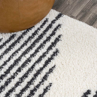 Hastings Elm Diamond Stripe Geometric Area Rug