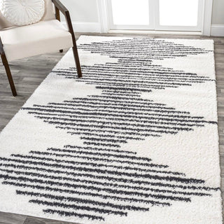 Hastings Elm Diamond Stripe Geometric Area Rug